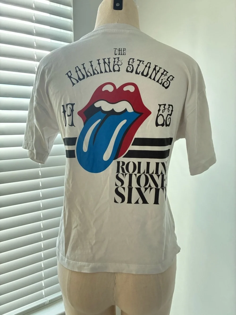 Zara The Rolling Stones Girls Crew Neck White T-Shirt